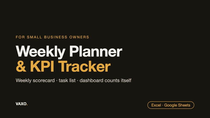 Weekly Planner & KPI Tracker